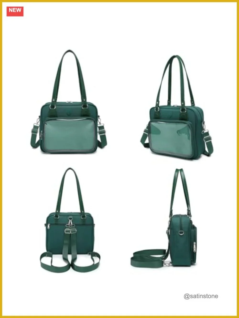 Ita Bag Crossbody Shoulder Bag Satchel Messenger Backpack Multi-Purpose Pins